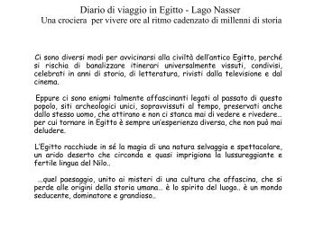 Diario di viaggio in Egitto - Lago Nasser - Inviaggioconrenata.it