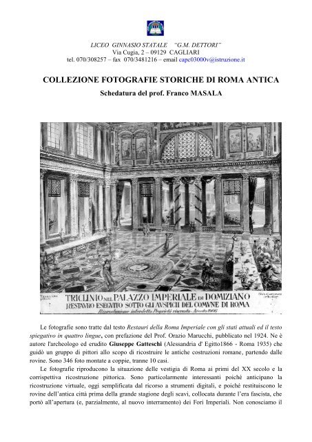 Collezione Fotografie Storiche Di Roma Antica Liceo Classico Dettori