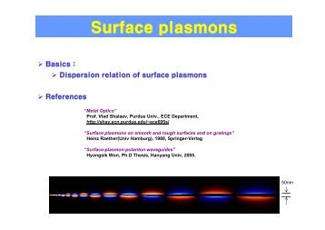 Surface plasmons