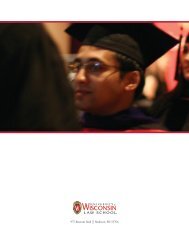 975 Bascom Mall Madison, WI 53706 - University of Wisconsin Law ...