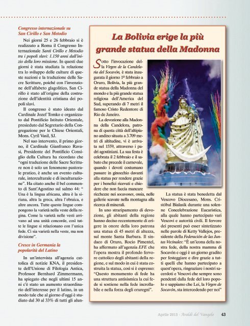 scarica qui la rivista di aprile 2013 in formato PDF - Salvamiregina.It