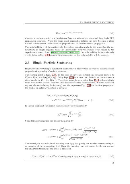 P7 – Scattering of Surface Plasmon Polaritons by Gold ... - repetit.dk