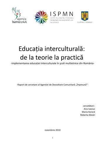 Educaţia interculturală: de la teorie la practică - ardor