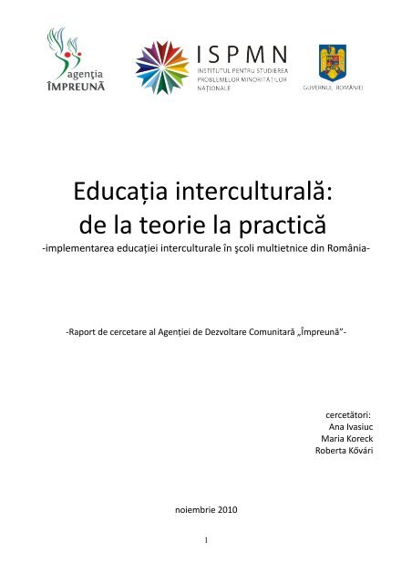 Educaţia Interculturală De La Teorie La Practică Ardor