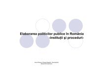 Elaborarea politicilor publice în România -instituţii şi proceduri-