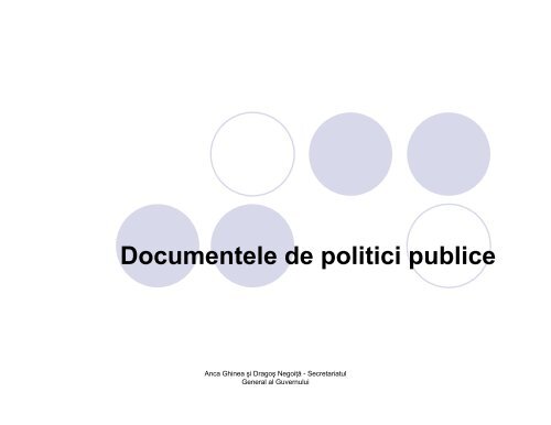 Elaborarea politicilor publice în România -instituţii şi proceduri-