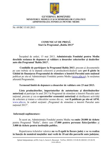 Compartiment Relaţii Publice - Ministerul Mediului