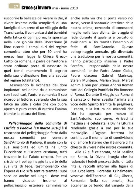 Revista parohiei. An VI. Nr. 9 (35). Mai-iunie 2011 - bru-italia.eu