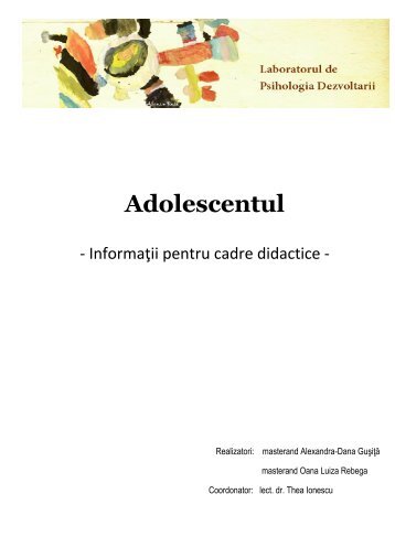 Adolescentul - Laboratorul de Psihologia Dezvoltarii