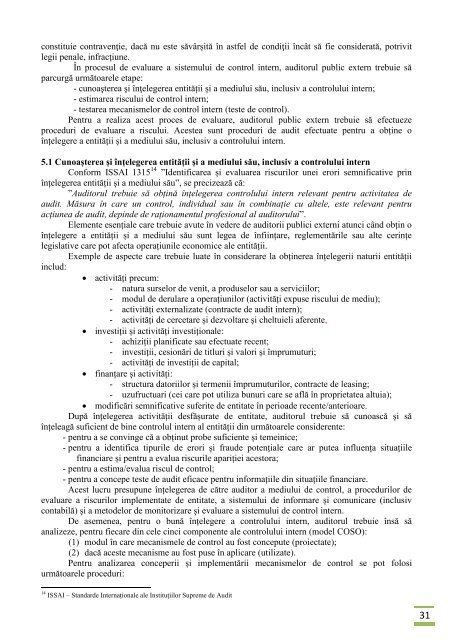 Ghid de evaluare a sistemului de control intern - Curtea de Conturi