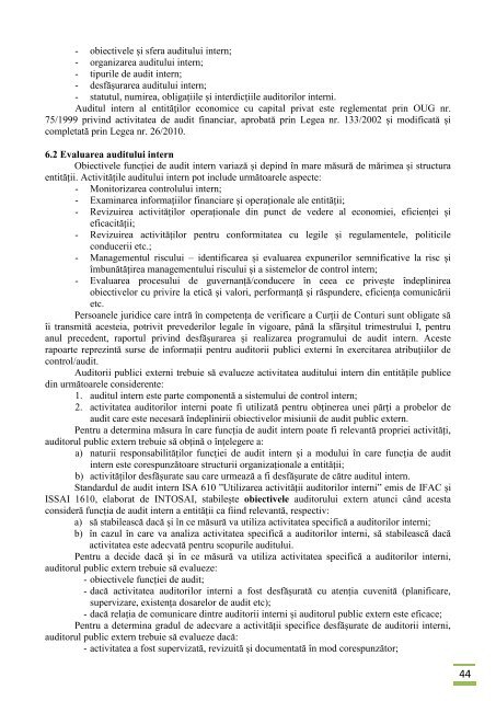 Ghid de evaluare a sistemului de control intern - Curtea de Conturi