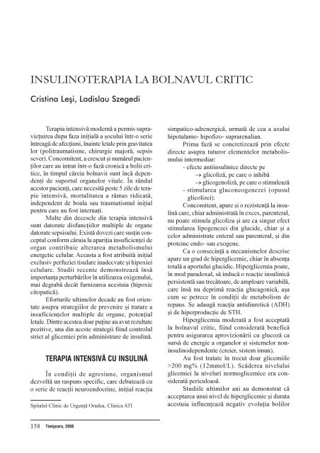 Insulinoterapia la bolnavul critic.pdf - ati | anestezie terapie intensiva