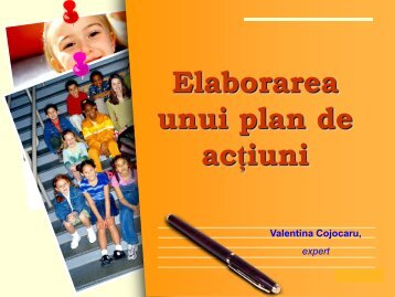 Elaborarea unui plan de acțiuni