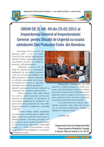 revista protectiei civile - ISU Gorj