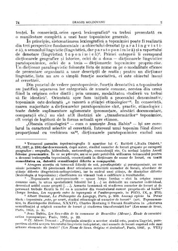 DRAGOŞ MOLDOVANU, Principii ale lexicologiei toponimice - alil.ro