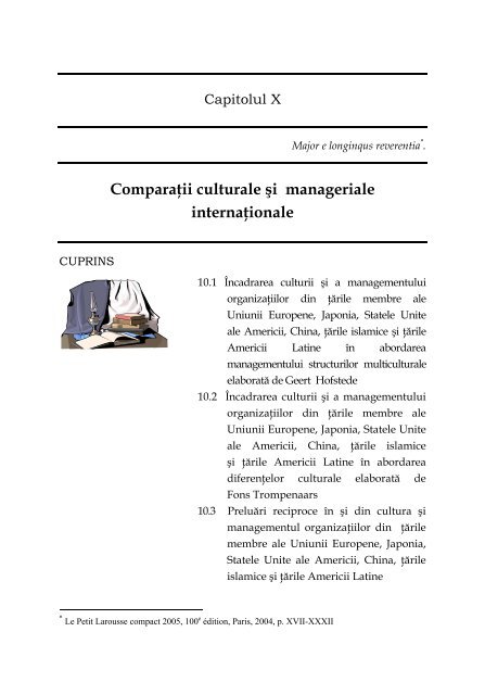 Comparaţii culturale şi manageriale internaţionale