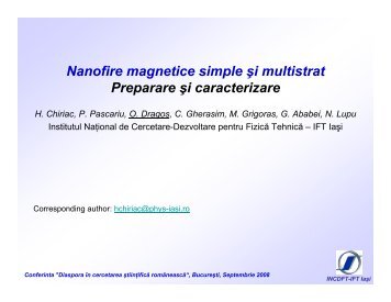 De ce nanofire magnetice?