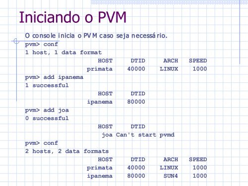 PVM - DCC - UFRJ