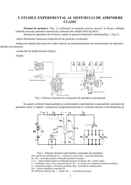 5. studiul experimental al sistemului de aprindere clasic