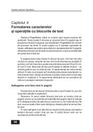 Capitolul 4. Formatarea caracterelor si operatiile cu blocurile de text.