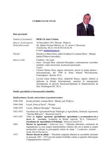CV Cristian Hera rom 2009.pdf - ASAS - Academia de Stiinte ...