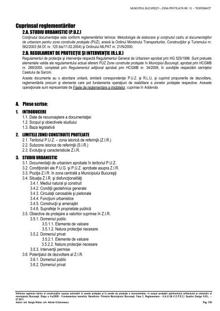 C. Studiu urbanistic ZP 10.pdf - Primăria Municipiului Bucureşti