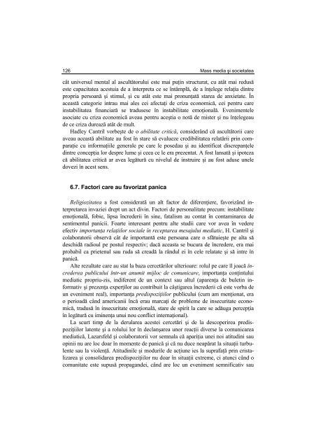 Argument - Facultatea de Stiinte Politice – Universitatea Crestina