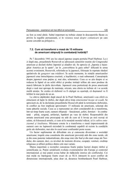 Argument - Facultatea de Stiinte Politice – Universitatea Crestina