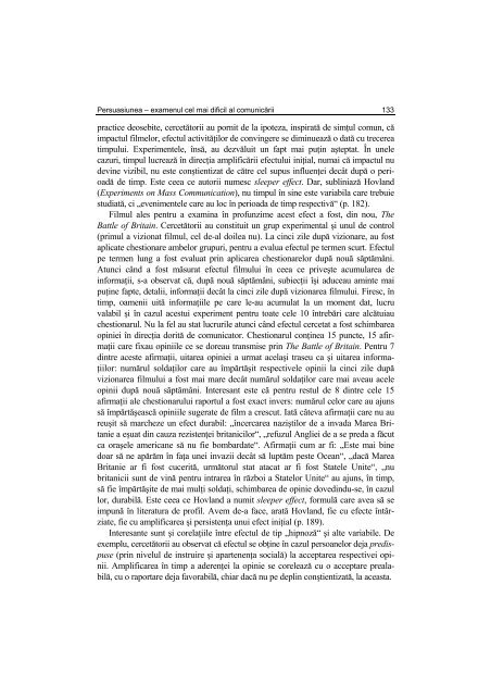 Argument - Facultatea de Stiinte Politice – Universitatea Crestina