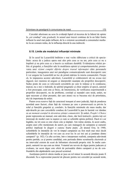 Argument - Facultatea de Stiinte Politice – Universitatea Crestina