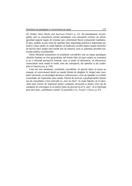 Argument - Facultatea de Stiinte Politice – Universitatea Crestina