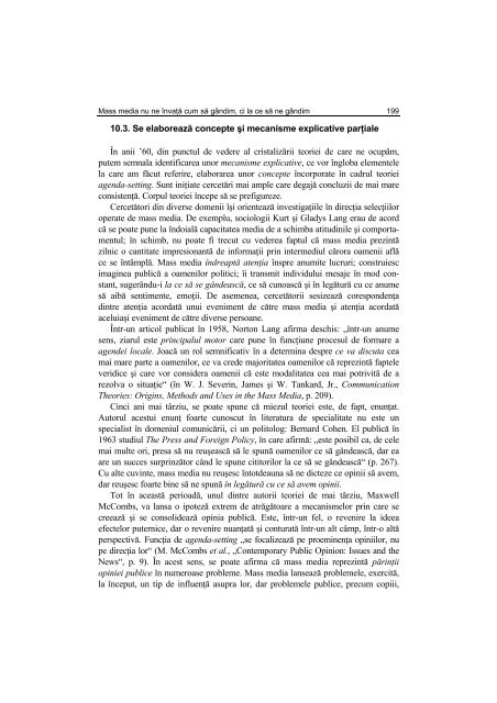 Argument - Facultatea de Stiinte Politice – Universitatea Crestina