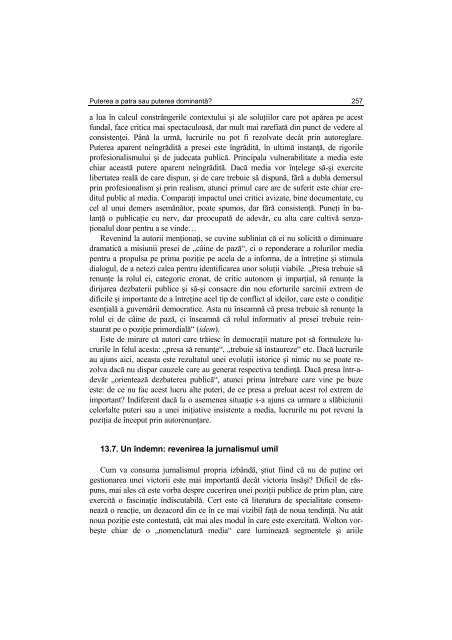 Argument - Facultatea de Stiinte Politice – Universitatea Crestina