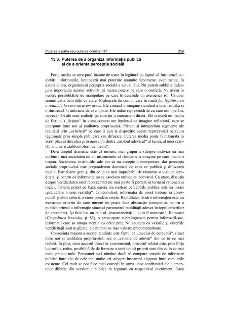 Argument - Facultatea de Stiinte Politice – Universitatea Crestina