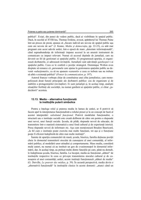 Argument - Facultatea de Stiinte Politice – Universitatea Crestina