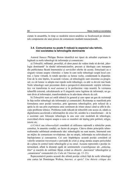 Argument - Facultatea de Stiinte Politice – Universitatea Crestina