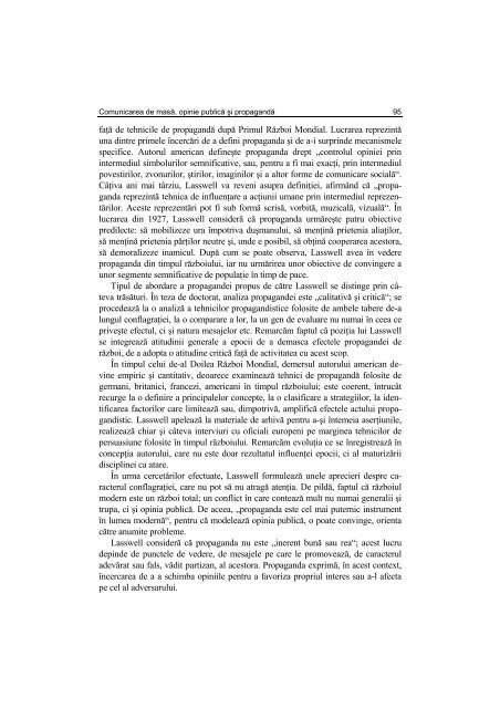 Argument - Facultatea de Stiinte Politice – Universitatea Crestina