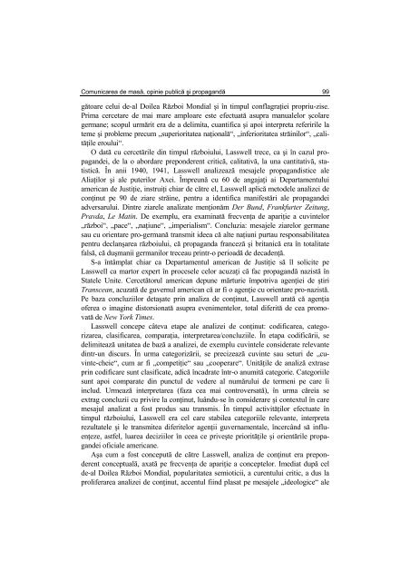 Argument - Facultatea de Stiinte Politice – Universitatea Crestina