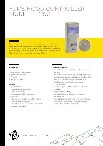 Model FHC50 Fume Hood Controller A4 - TSI