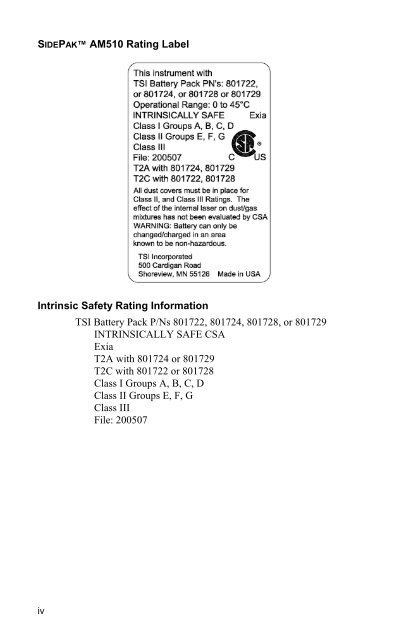 Product Manual (pdf) - TSI