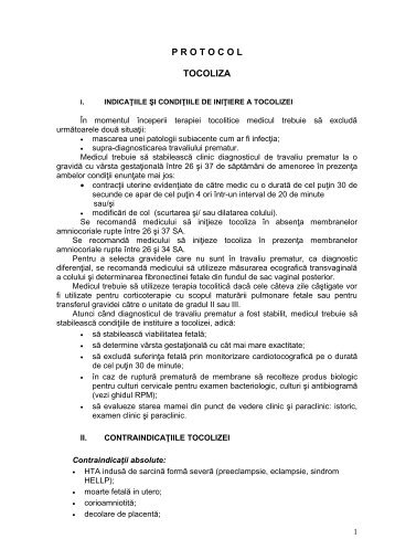 protocol tocoliza - Spitalul Clinic Municipal de Urgenta Timisoara
