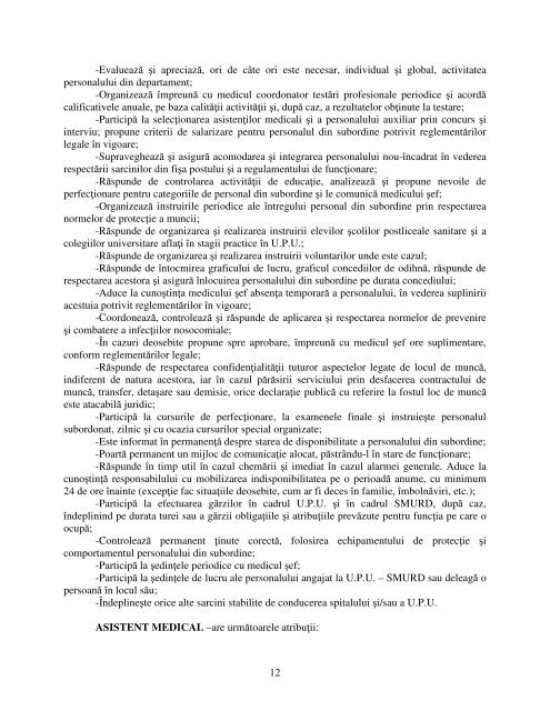 Regulament de Organizare si Functionare - Spitalul de Urgenta Bacau