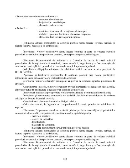 Regulament de Organizare si Functionare - Spitalul de Urgenta Bacau