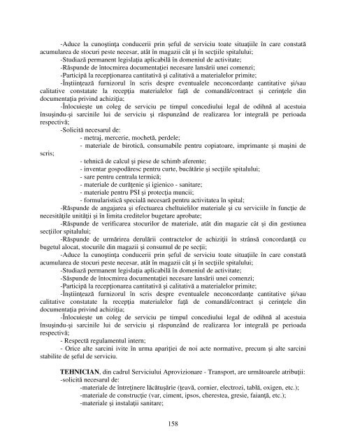 Regulament de Organizare si Functionare - Spitalul de Urgenta Bacau