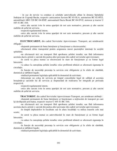 Regulament de Organizare si Functionare - Spitalul de Urgenta Bacau