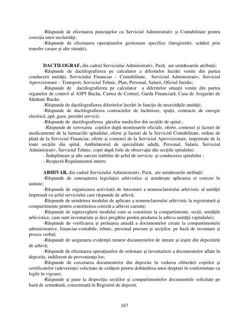 Regulament de Organizare si Functionare - Spitalul de Urgenta Bacau