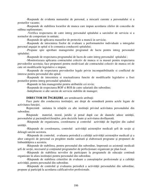 Regulament de Organizare si Functionare - Spitalul de Urgenta Bacau