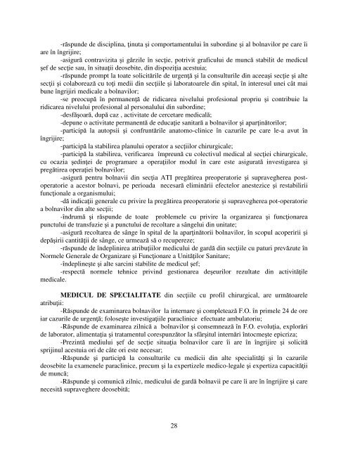 Regulament de Organizare si Functionare - Spitalul de Urgenta Bacau