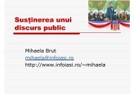 Susţinerea unui discurs public - Profs.info.uaic.ro