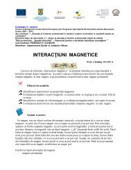 INTERACŢIUNI MAGNETICE